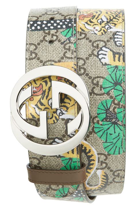 gucci tiger print belt